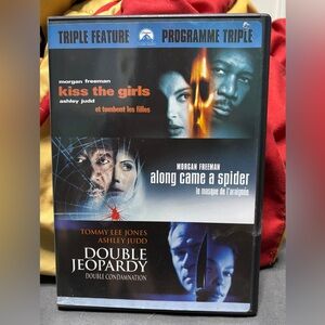 TRIPLE FEATURE DVD — KISS THE GIRLS/ALONG CAME A SPIDER/DOUBLE JEOPARDY …
